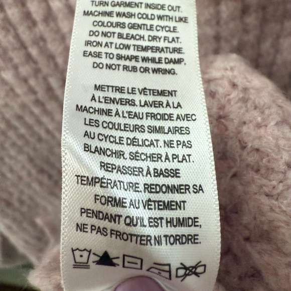 Pink Waffle Knit Sweater with Hood - Picture 3 of 5